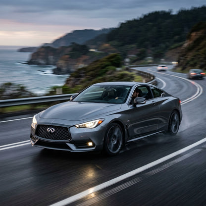 Action Shot: Infiniti Q60 Driving Fast