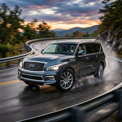 Action Shot: Infiniti QX56 Driving Fast