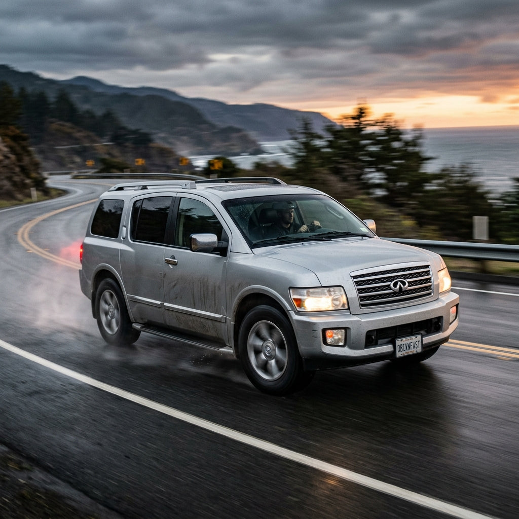 Action Shot: Infiniti QX56 Driving Fast
