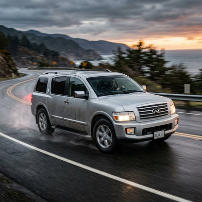 Action Shot: Infiniti QX56 Driving Fast