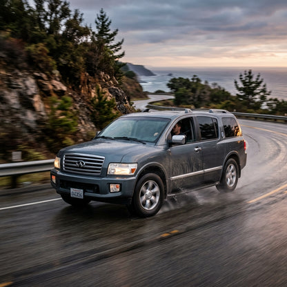 Action Shot: Infiniti QX56 Driving Fast