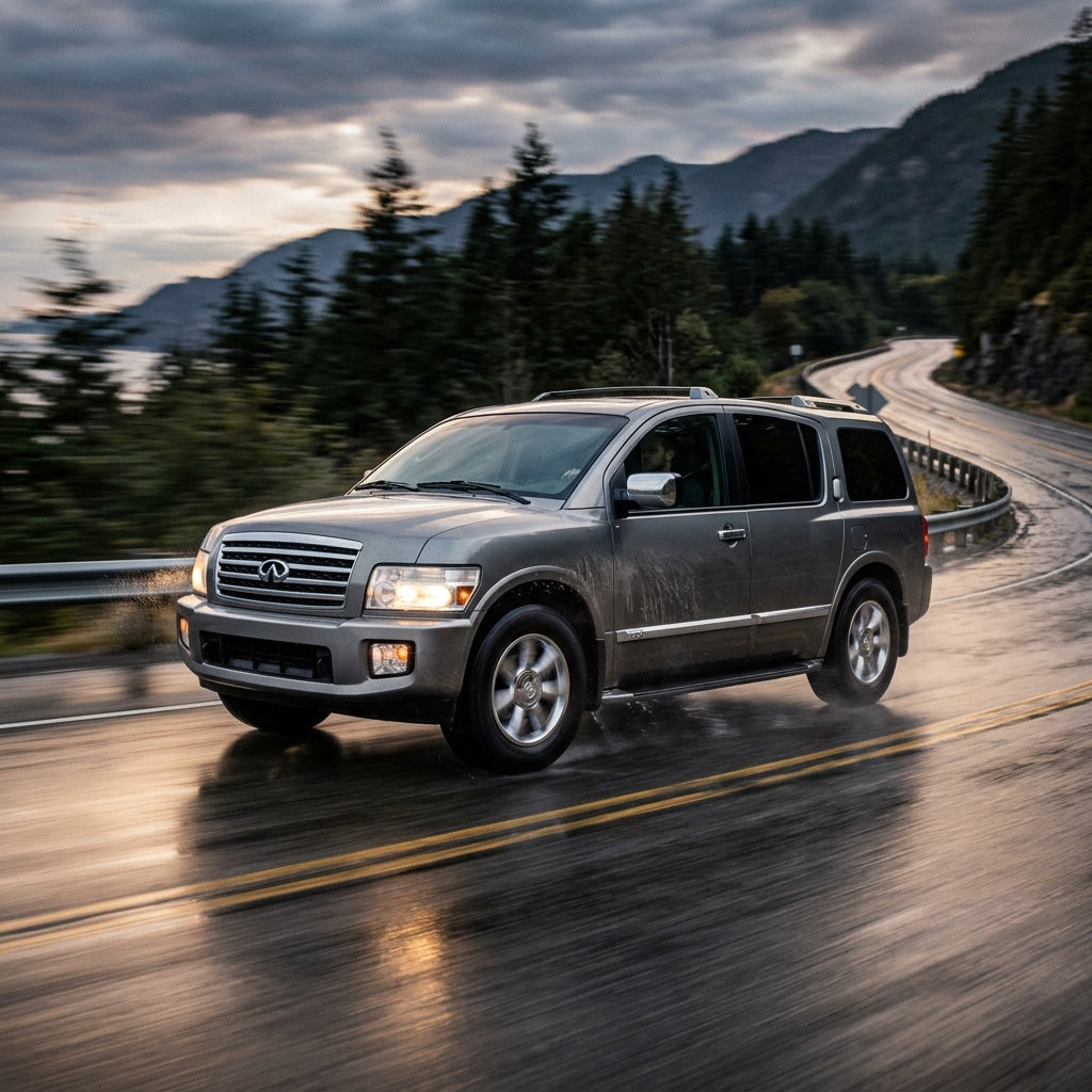 Action Shot: Infiniti QX56 Driving Fast