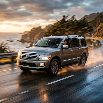 Action Shot: Infiniti QX56 Driving Fast