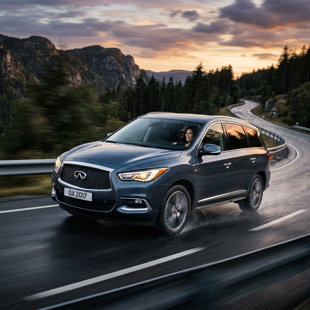 Action Shot: Infiniti QX60 Driving Fast