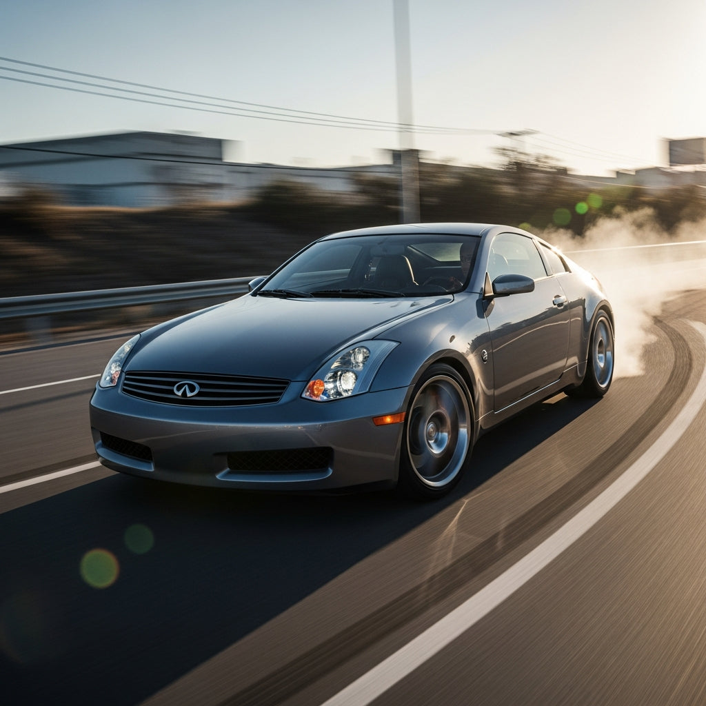 Action Shot: Infiniti, Nissan G35, 350Z Driving Fast