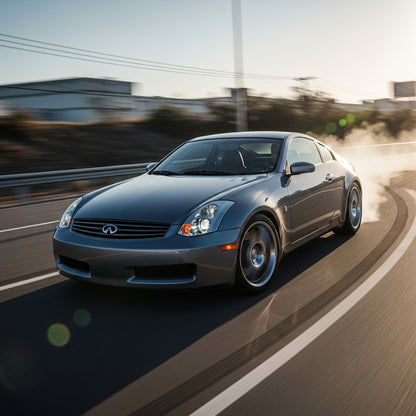 Action Shot: Infiniti, Nissan G35, 350Z Driving Fast