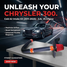 Cold Air Intake Kit for Chrysler 300 (2011-2023) with 3.6L V6 Engine Black Shielded