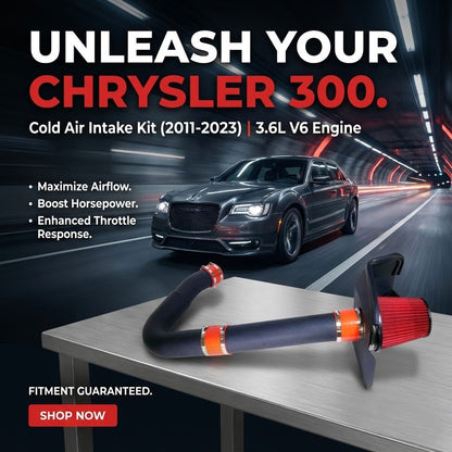 Cold Air Intake Kit for Chrysler 300 (2011-2023) with 3.6L V6 Engine Black Shielded