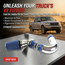 Cold Air Intake for Ford F150 (1997-2003) / F250 (1997-1999) 4.6L, 5.4L V8 4.6L 5.4L V8 Engines BLUE