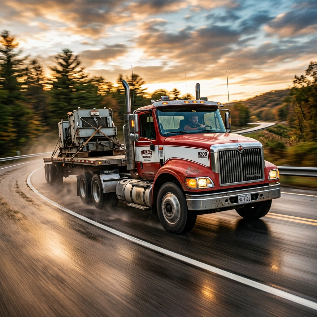 Action Shot: International 8200 Driving Fast