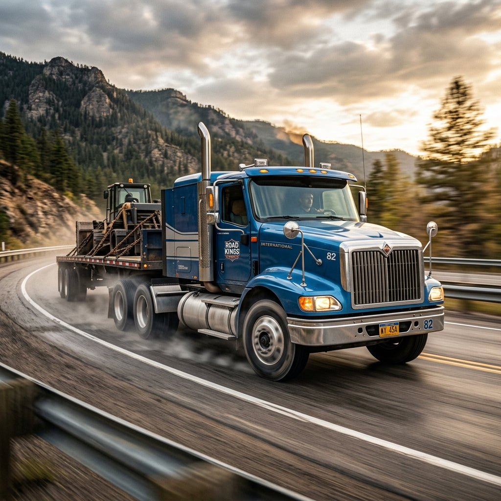 Action Shot: International 9100 Driving Fast