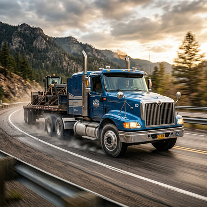 Action Shot: International 9100 Driving Fast