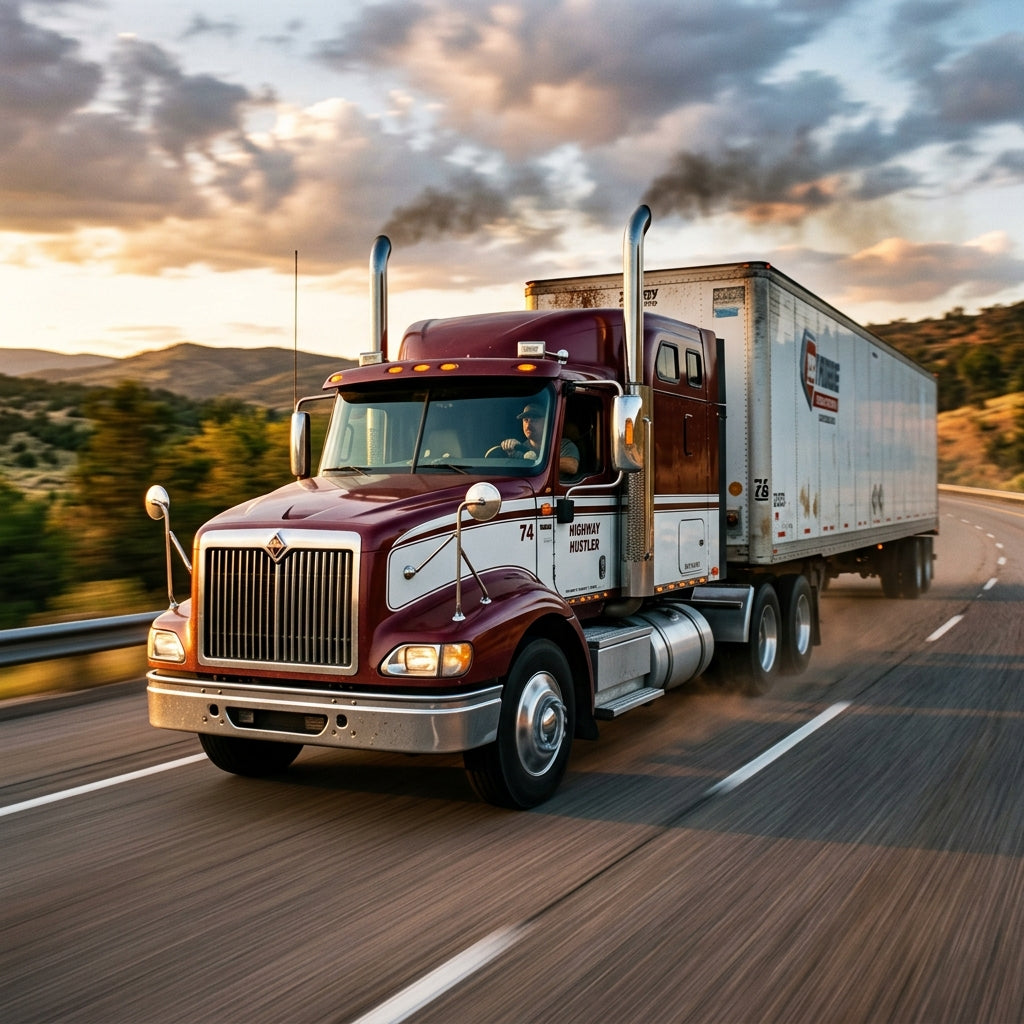 Action Shot: International 9400 Driving Fast