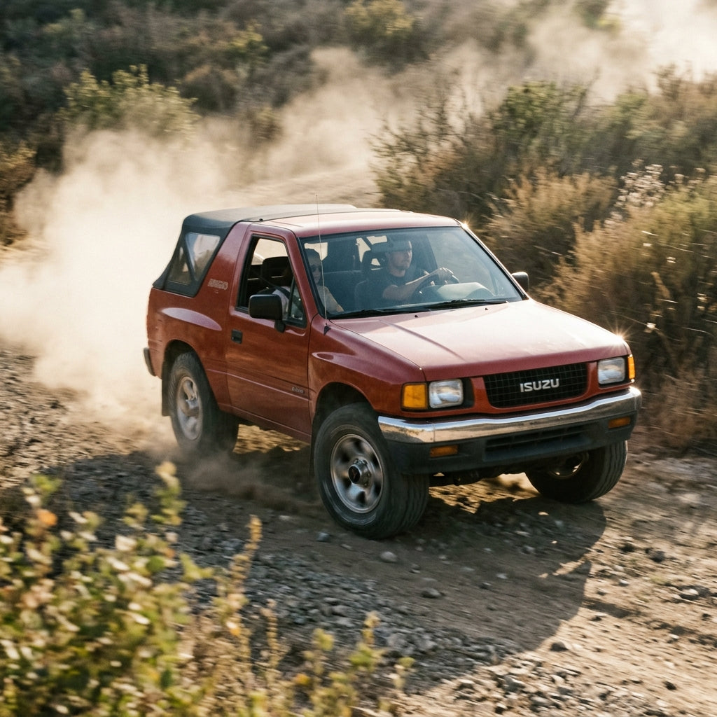 Action Shot: Isuzu Amigo Driving Fast