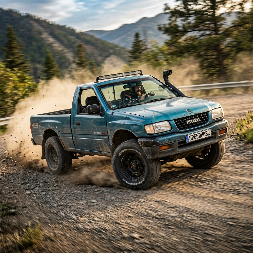 Action Shot: Isuzu Hombre Driving Fast