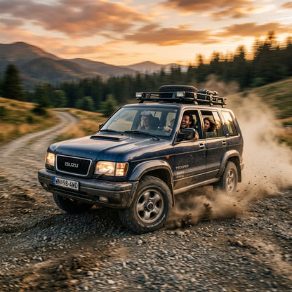 Action Shot: Isuzu Trooper Driving Fast