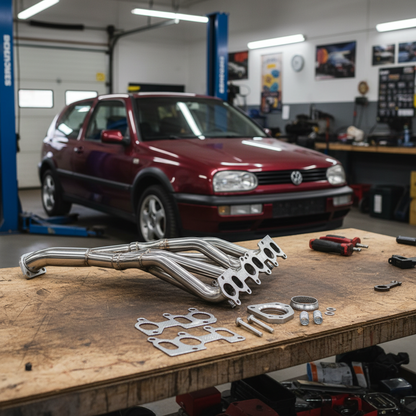 Manifold Exhaust Header For VW Jetta Golf GTI (1992-2002) MK4 with 2.8L VR6 Engine Stainless Steel Default Title