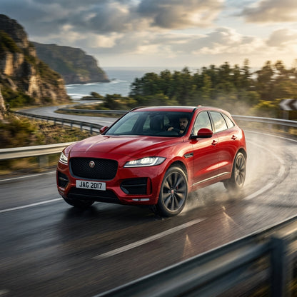 Action Shot: Jaguar F-Pace Driving Fast