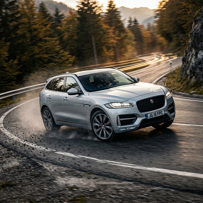 Action Shot: Jaguar F-Pace Driving Fast