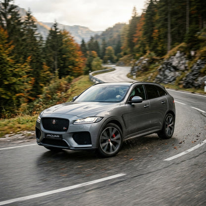 Action Shot: Jaguar F-Pace Driving Fast