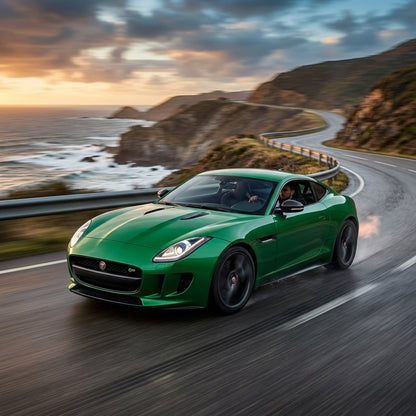 Action Shot: Jaguar F-Type Driving Fast