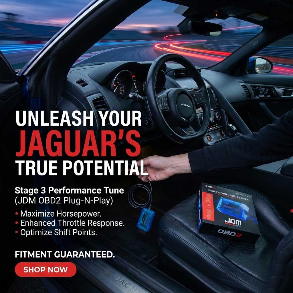 Stage 3 AI OBD2 Performance Chip for Jaguar | Plug-and-Play Engine Tuning Module +40 HP / +45 TQ