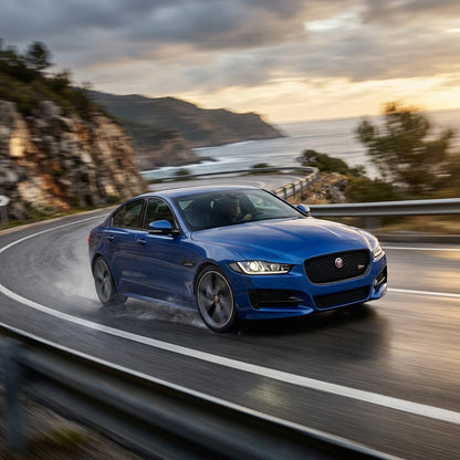 Action Shot: Jaguar XE Driving Fast