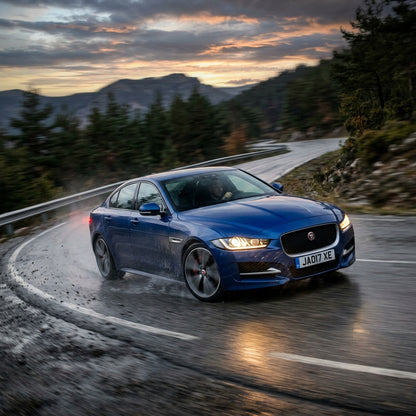 Action Shot: Jaguar XE Driving Fast