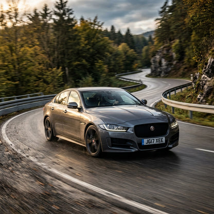 Action Shot: Jaguar XE Driving Fast