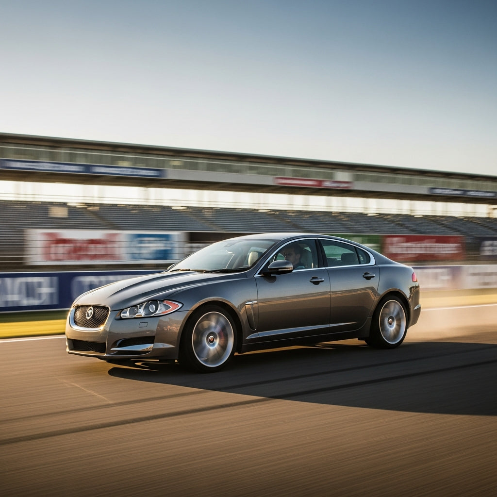 Action Shot: Jaguar XF Driving Fast