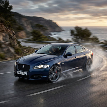 Action Shot: Jaguar XF Driving Fast