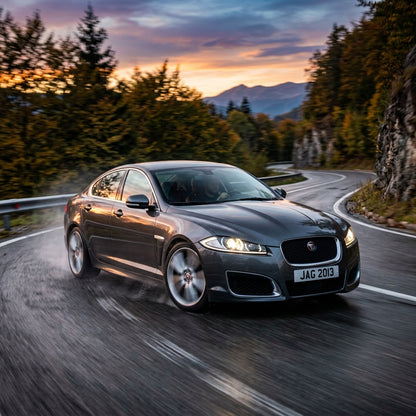 Action Shot: Jaguar XF Driving Fast