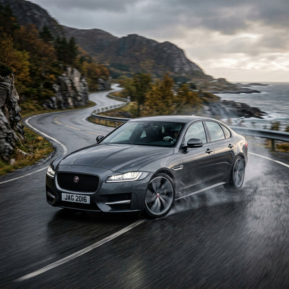 Action Shot: Jaguar XF Driving Fast