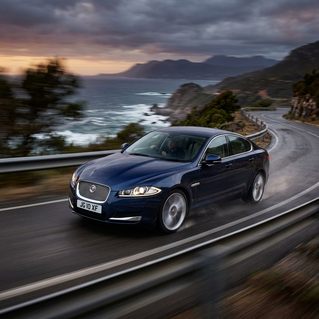 Action Shot: Jaguar XF Driving Fast