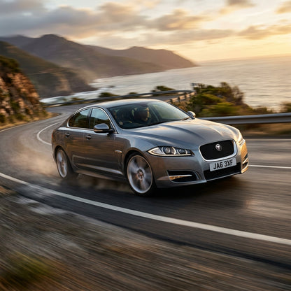 Action Shot: Jaguar XF Driving Fast