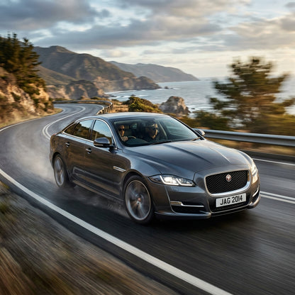 Action Shot: Jaguar XJ Driving Fast