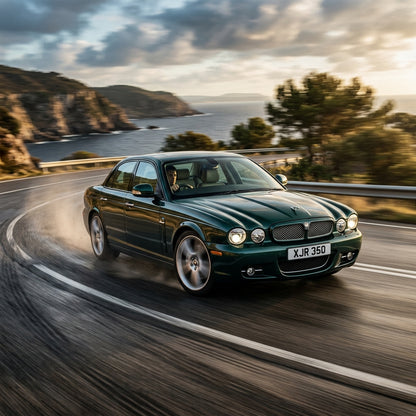 Action Shot: Jaguar XJR Driving Fast