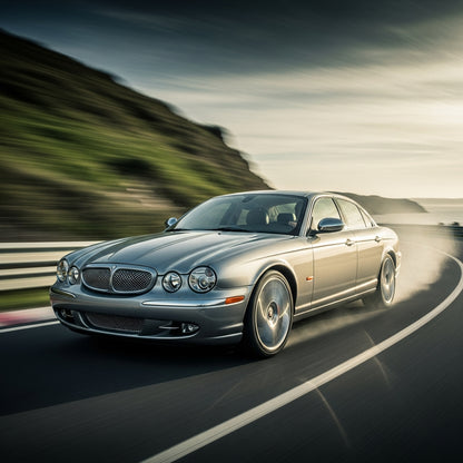 Action Shot: Jaguar XJR, S-Type, XKR Driving Fast