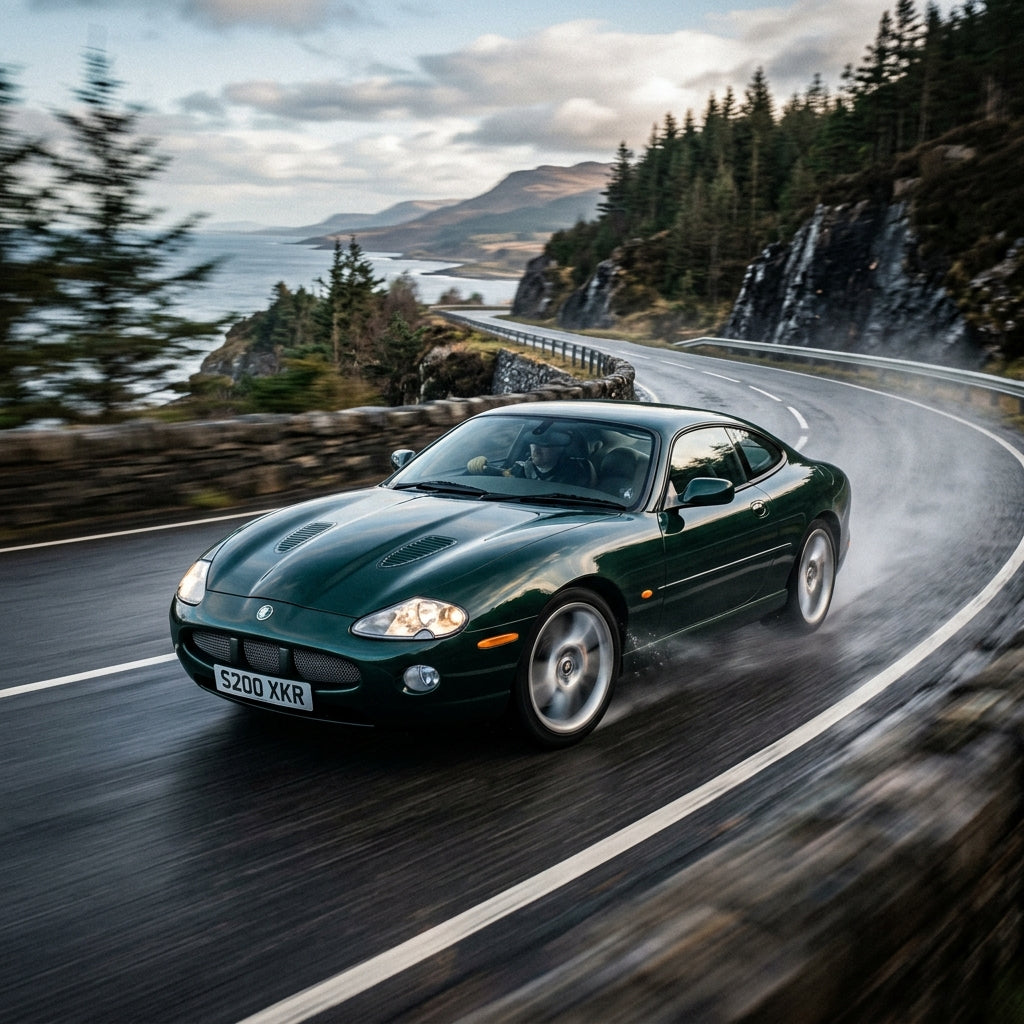Action Shot: Jaguar XKR Driving Fast