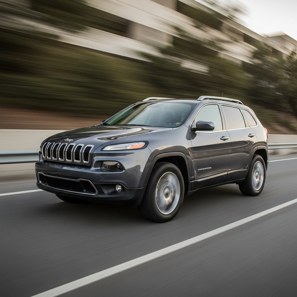 Action Shot: Jeep Cherokee Driving Fast