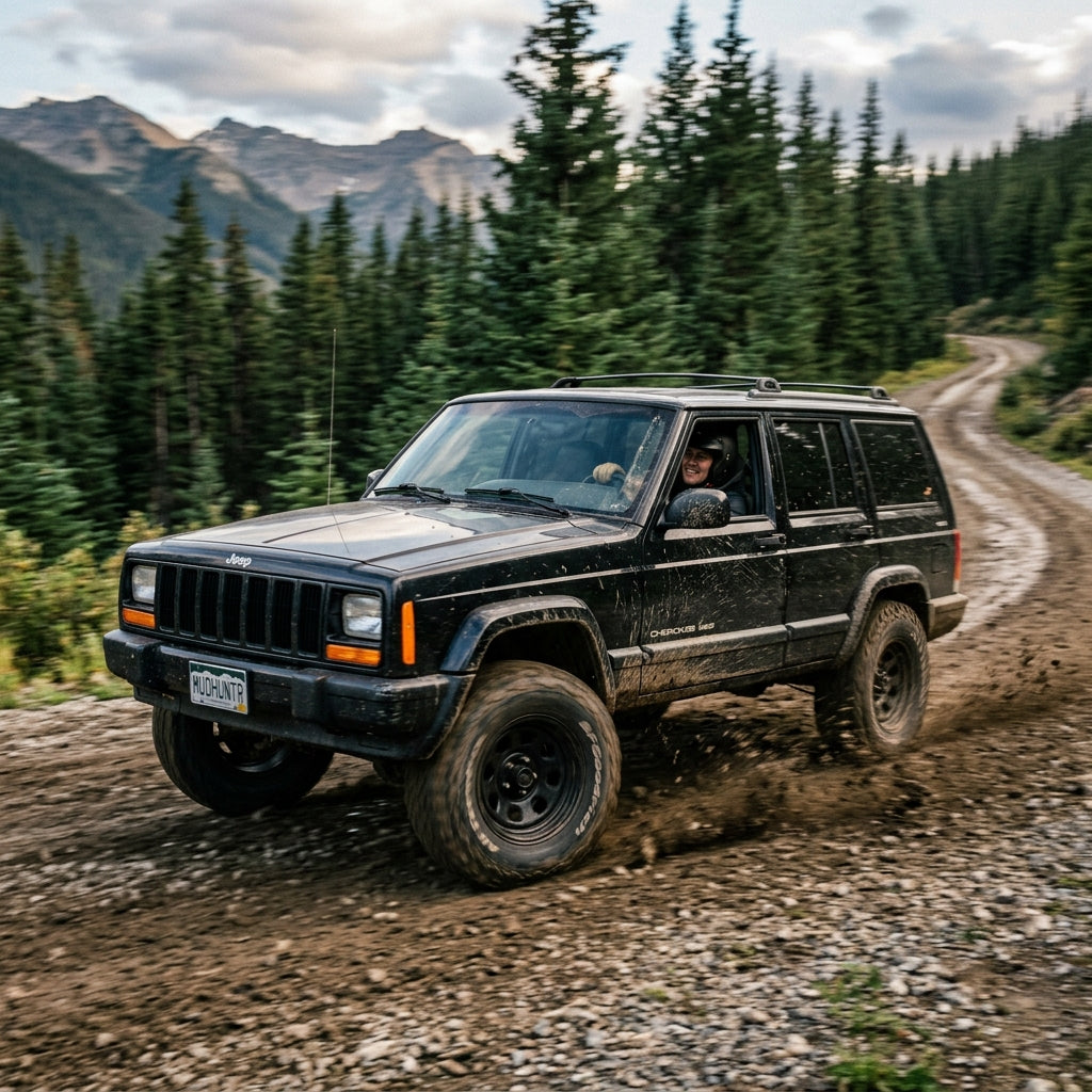 Action Shot: Jeep Cherokee Driving Fast