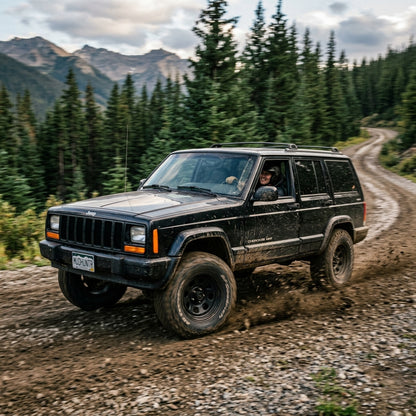 Action Shot: Jeep Cherokee Driving Fast
