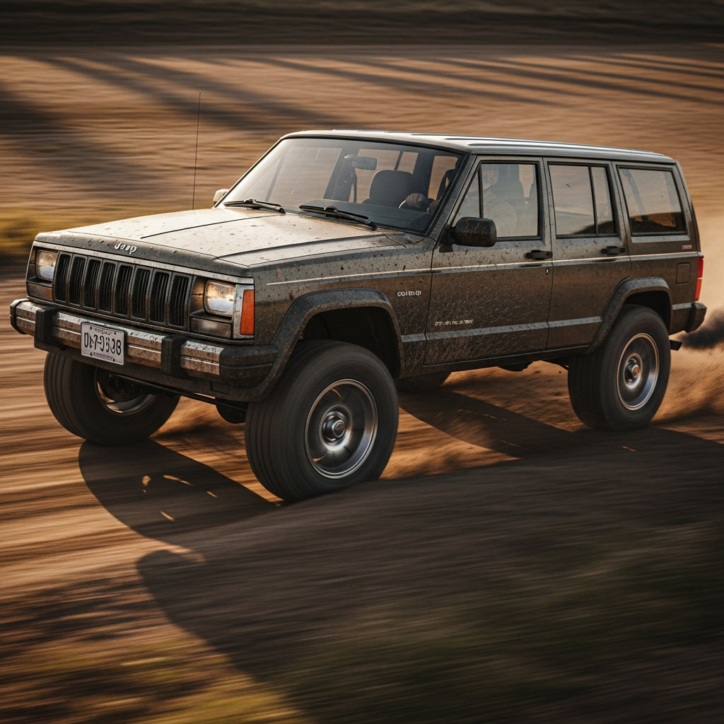 Action Shot: Jeep Cherokee Driving Fast