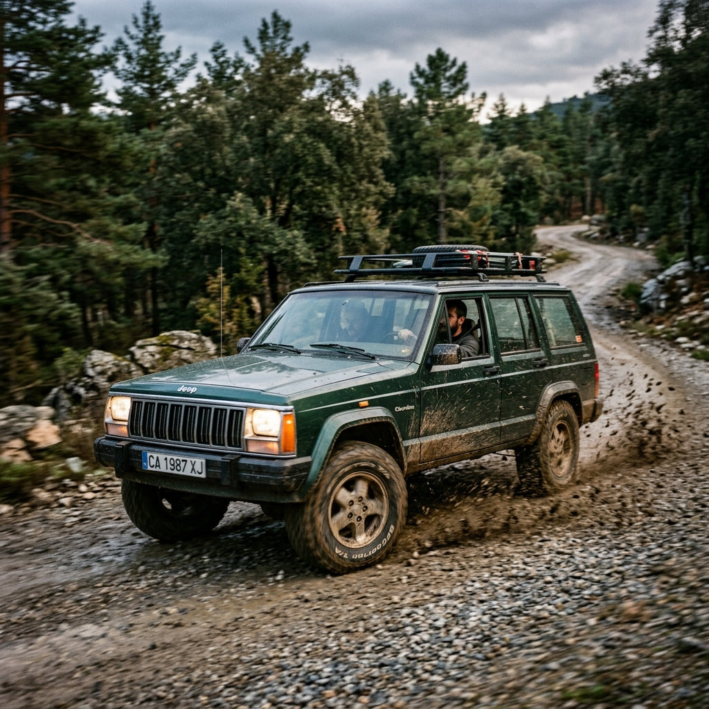 Action Shot: Jeep Cherokee Driving Fast