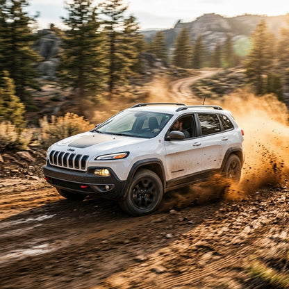 Action Shot: Jeep Cherokee Driving Fast