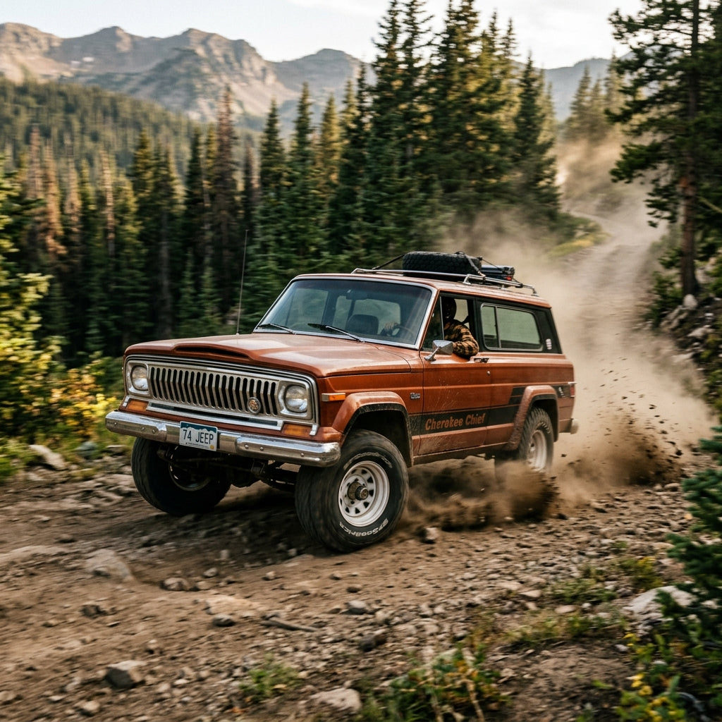 Action Shot: Jeep Cherokee Driving Fast