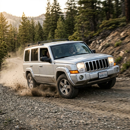Action Shot: Jeep Commander Driving Fast