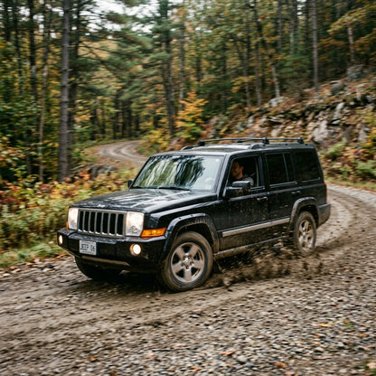 Action Shot: Jeep Commander Driving Fast