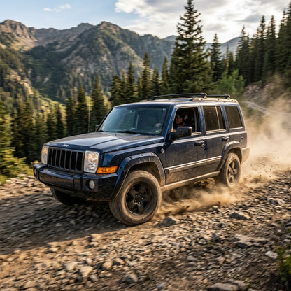Action Shot: Jeep Commander Driving Fast