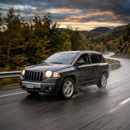 Action Shot: Jeep Compass Driving Fast